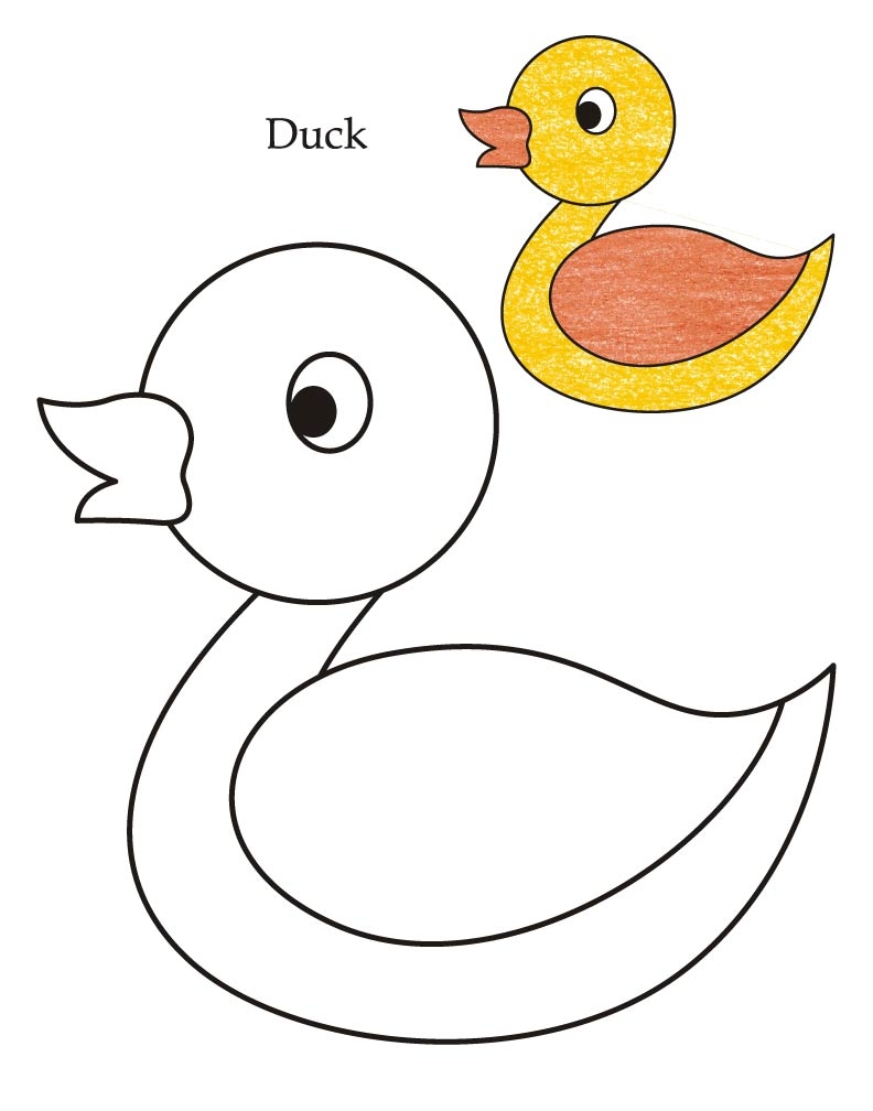 duck coloring pages for preschoolers