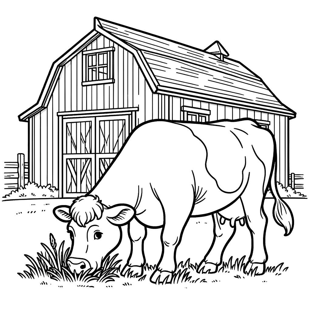 10 Cow Coloring Page Animal Coloring Page Farm Coloring Pages Digital Coloring Page Cute Cow Farm Animal Coloring Cow Coloring Gift Etsy