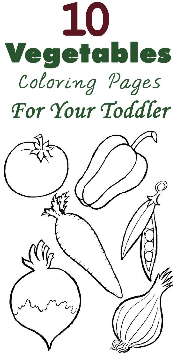 10 Free Printable Vegetables Coloring Pages For Your Toddler