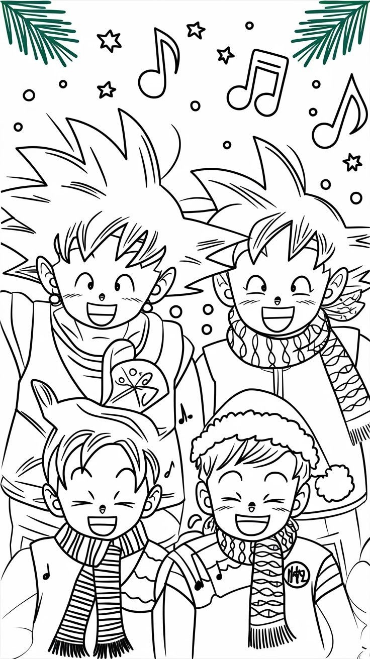 10 Insane Dragon Ball Z Christmas Coloring Pages You ll Love 