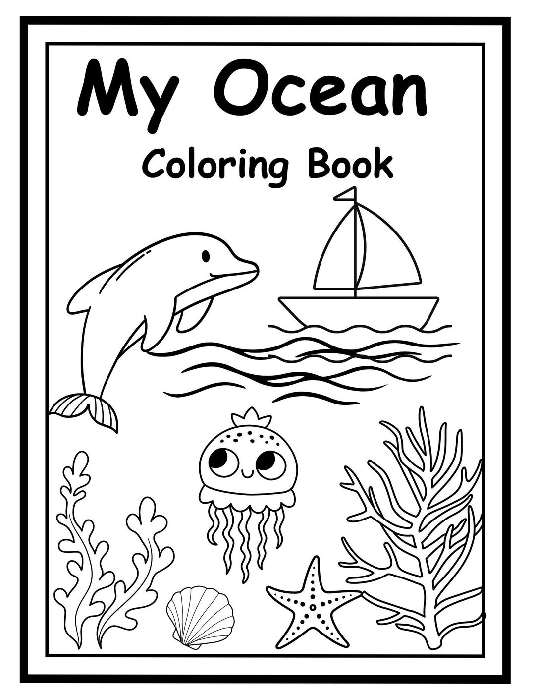 10 Page OCEAN Coloring Book Printable Download OCEAN Animals Preschool Coloring Pages Etsy Israel