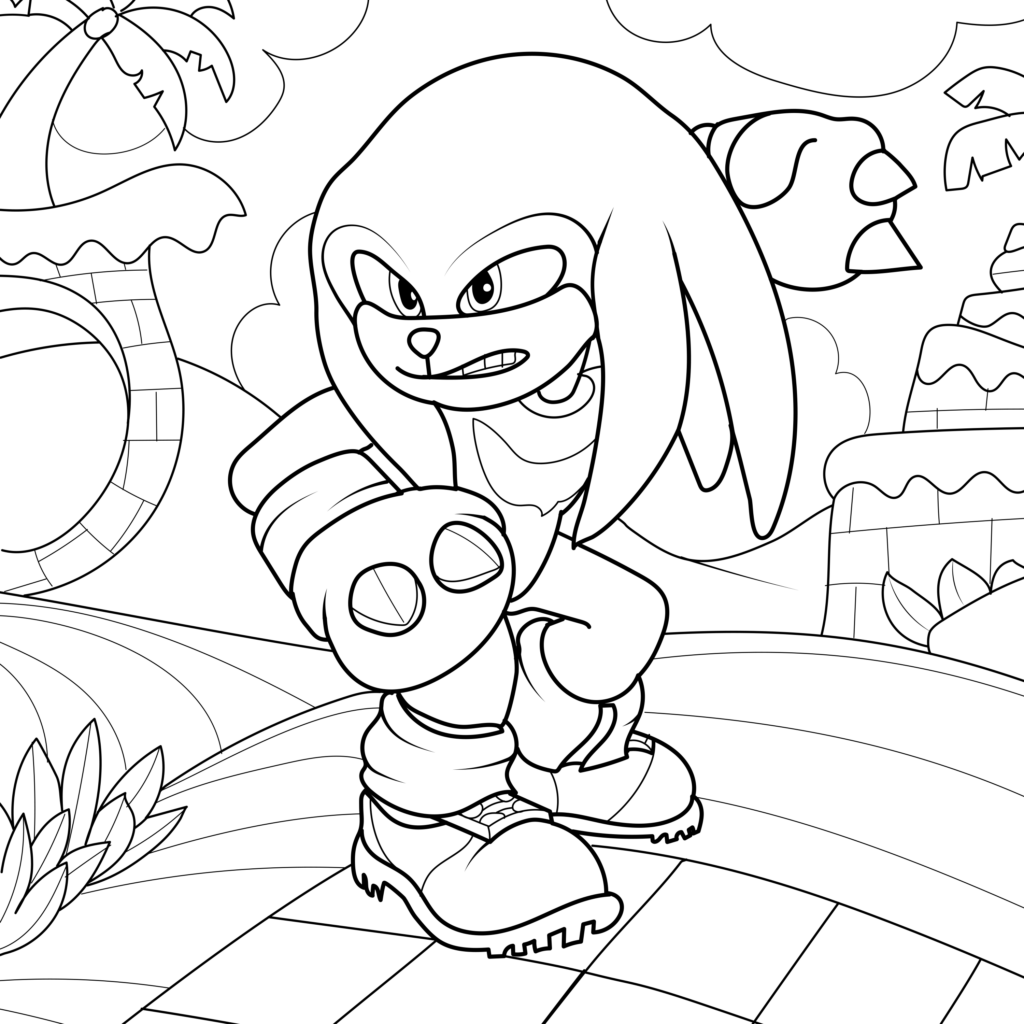 sonic coloring pages