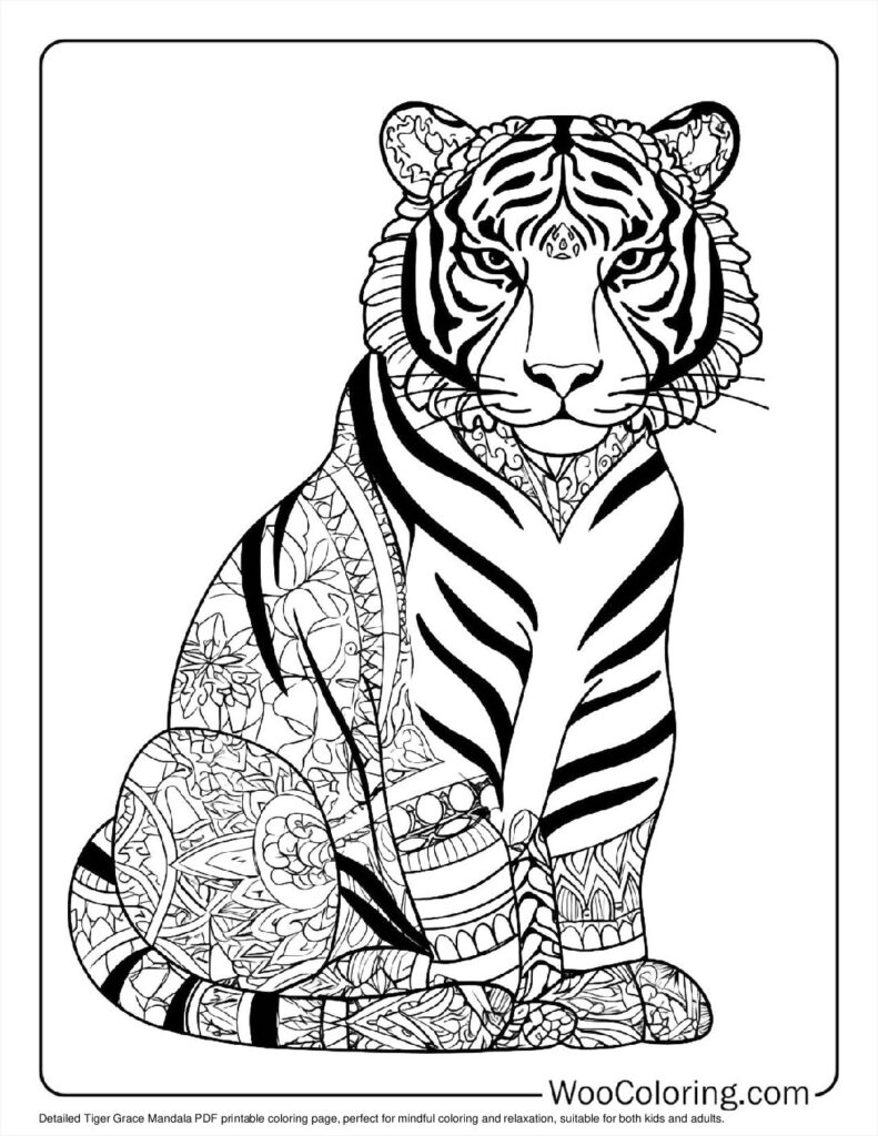 detailed coloring pages of animals