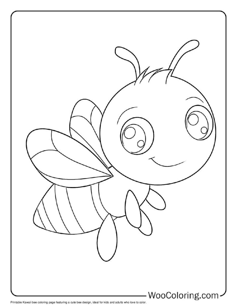 bee coloring page