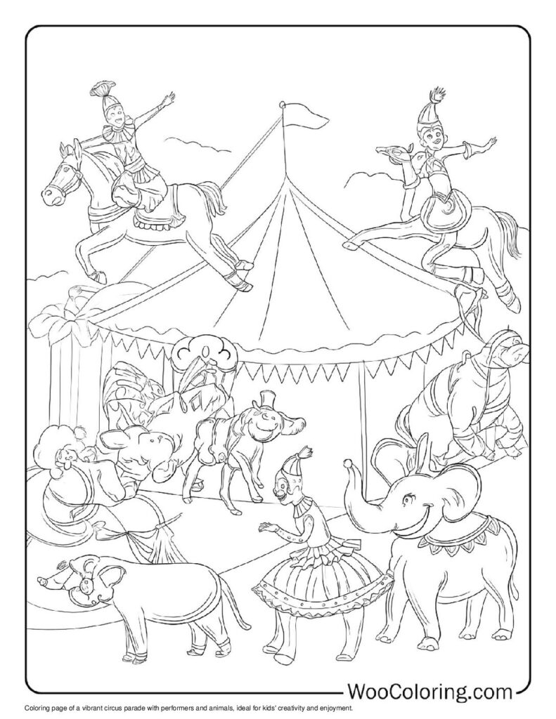 100 Circus Carnival Coloring Pages Free PDF To Print Woo Coloring