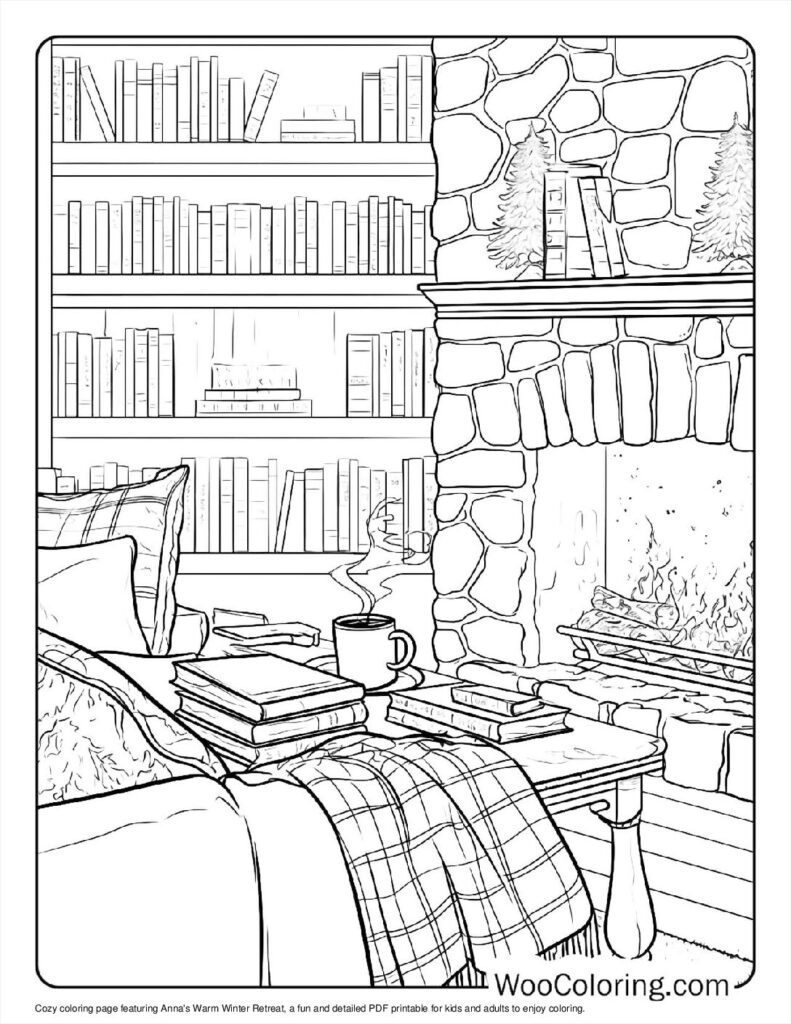 100 Cozy Coloring Pages Free PDF To Print Woo Coloring