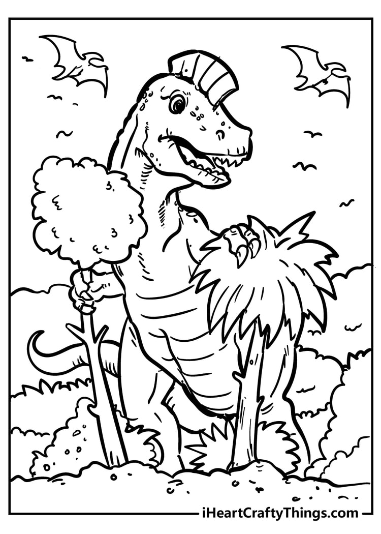 preschool dinosaur coloring pages