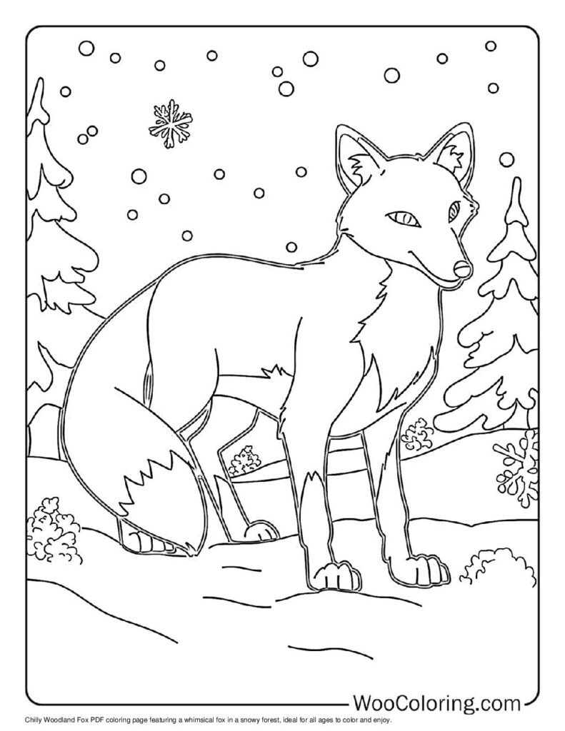 fox coloring pages for preschoolers