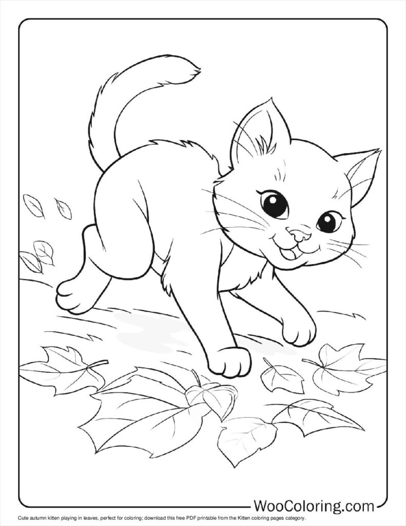 100 Kitten Coloring Pages Free PDF To Print Woo Coloring