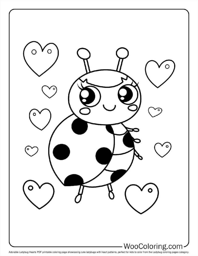 100 Ladybug Coloring Pages Free PDF To Print Woo Coloring