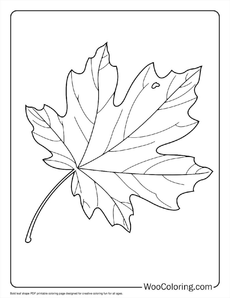 100 Leaf Coloring Pages Free PDF To Print Woo Coloring