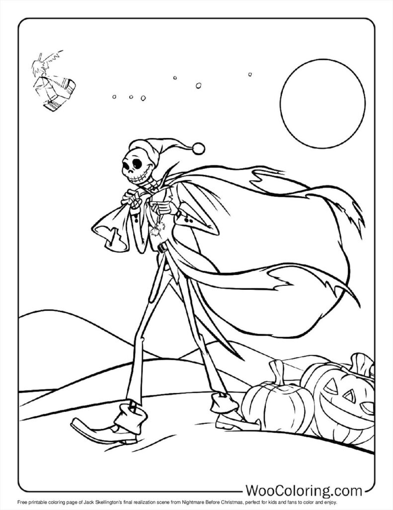 jack skeleton coloring pages