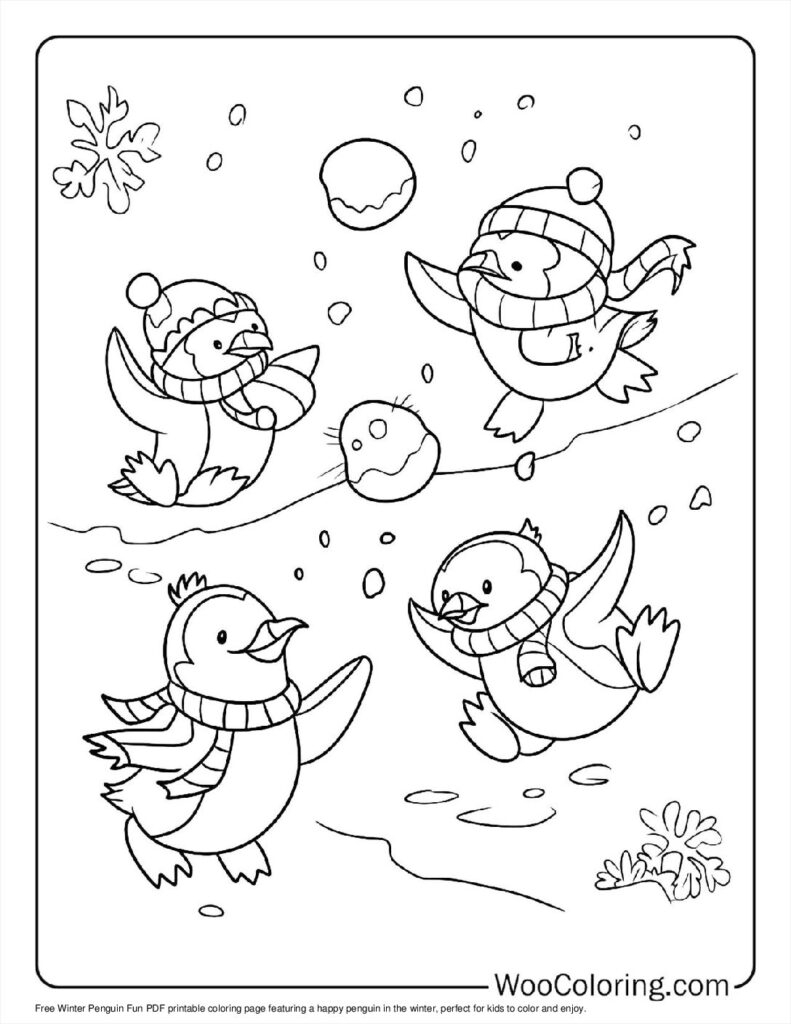 100 Penguin Coloring Pages Free PDF To Print Woo Coloring