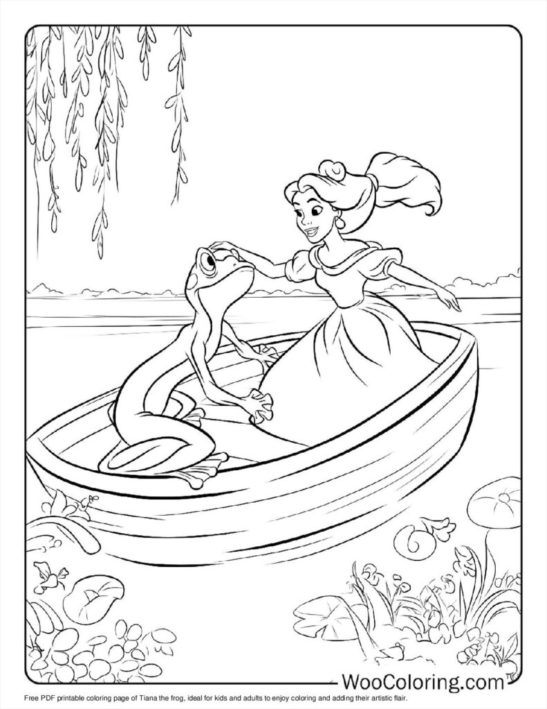 tiana coloring pages