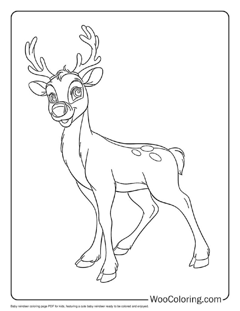 100 Reindeer Coloring Pages Free PDF To Print Woo Coloring