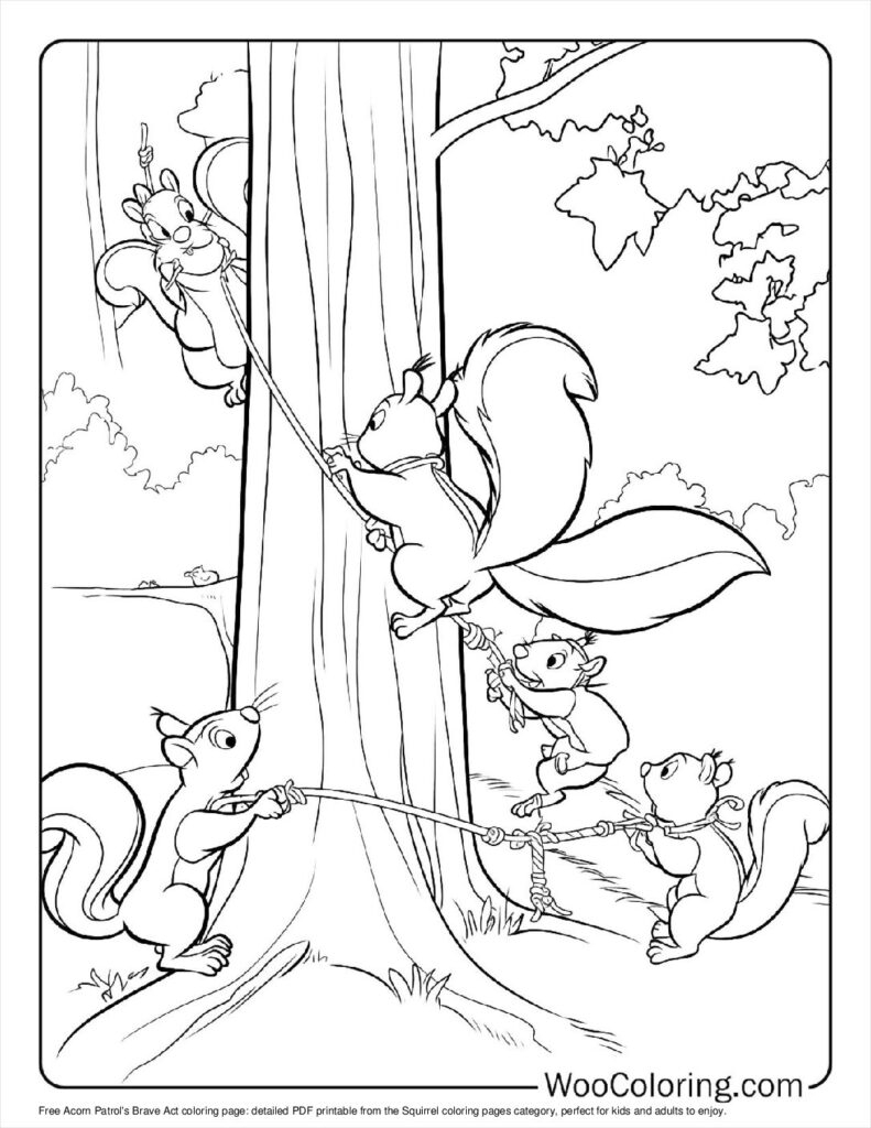 100 Squirrel Coloring Pages Free PDF To Print Woo Coloring