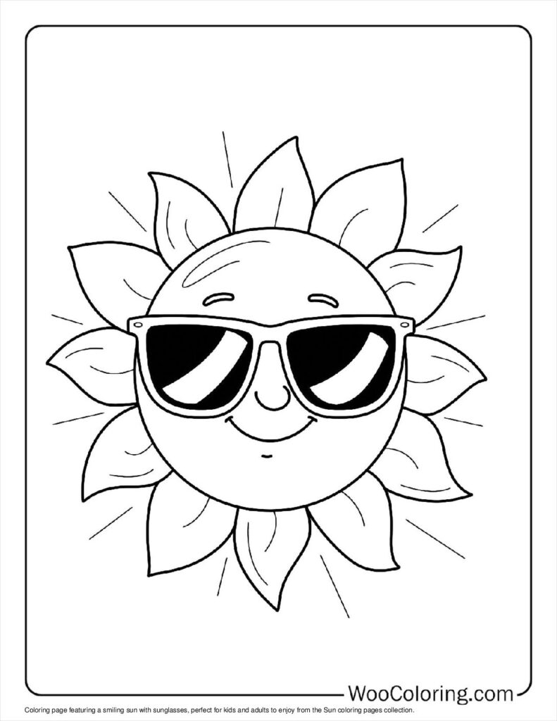 sun coloring page