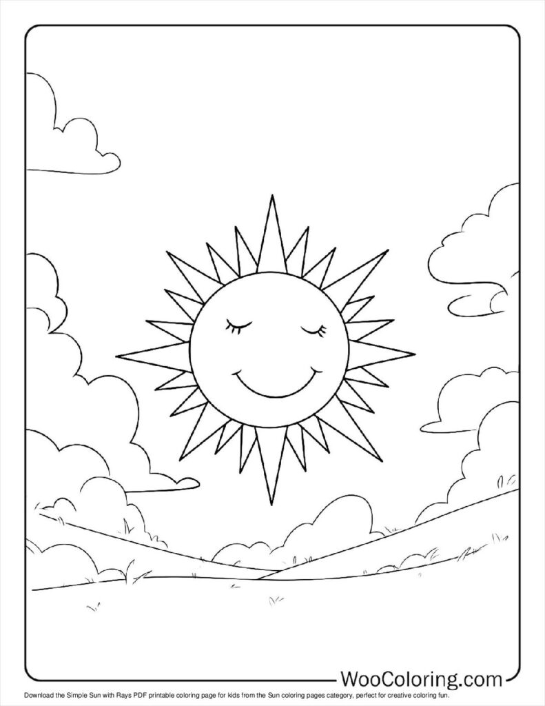 100 Sun Coloring Pages Free PDF To Print Woo Coloring