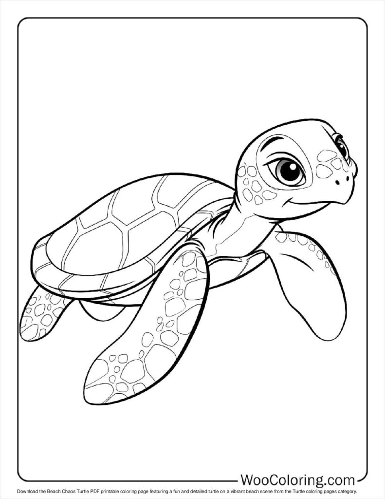 sea turtle coloring page