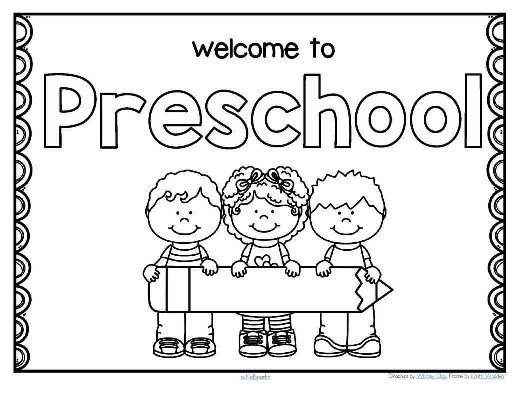 welcome to preschool coloring pages