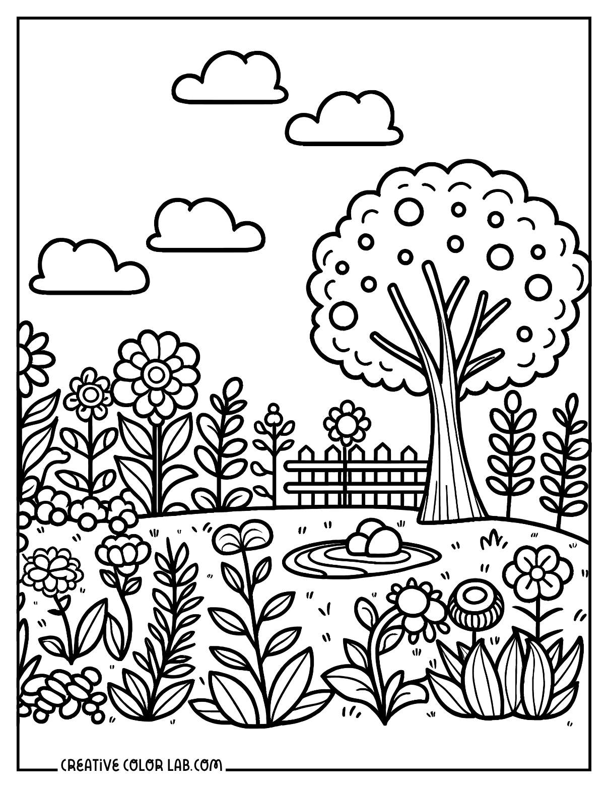 13 Free Garden Coloring Pages PDF Printables