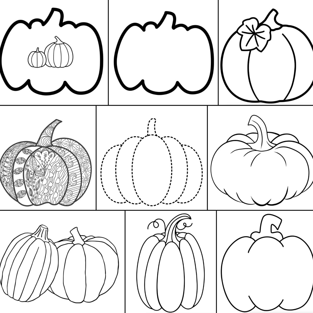 pumpkin coloring page