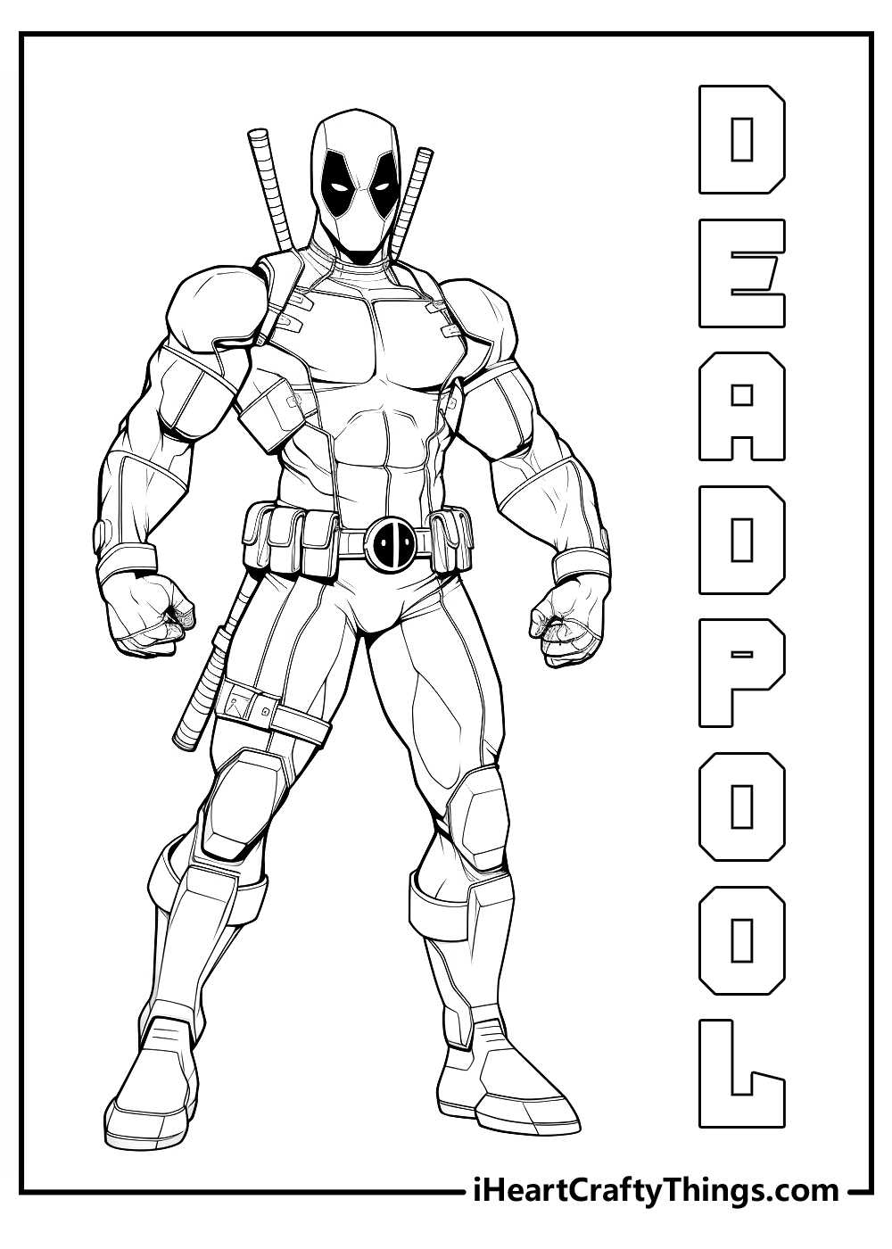 deadpool and wolverine coloring pages