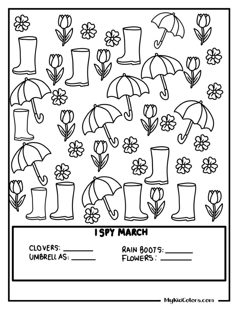 preschool march coloring pages