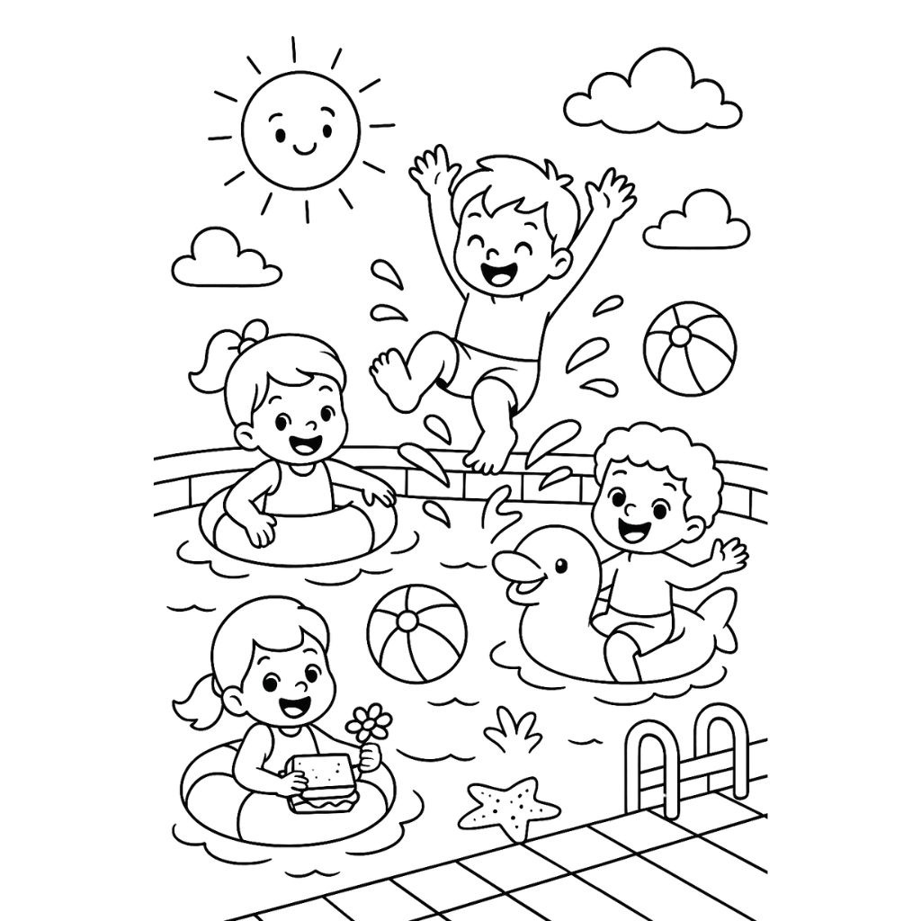 15 Summer Coloring Pages Printable PDF Free Fun For Kids