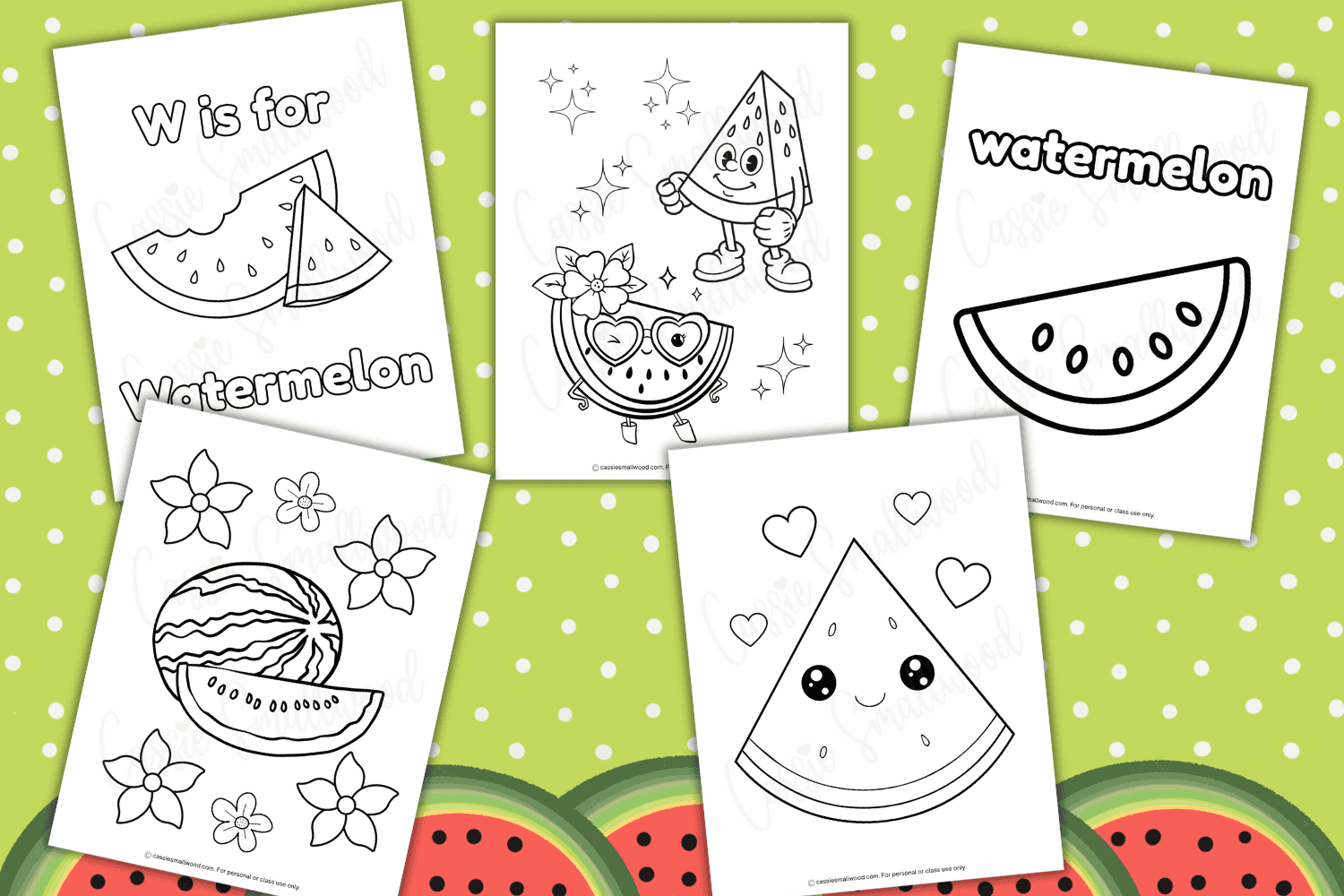 preschool watermelon coloring page