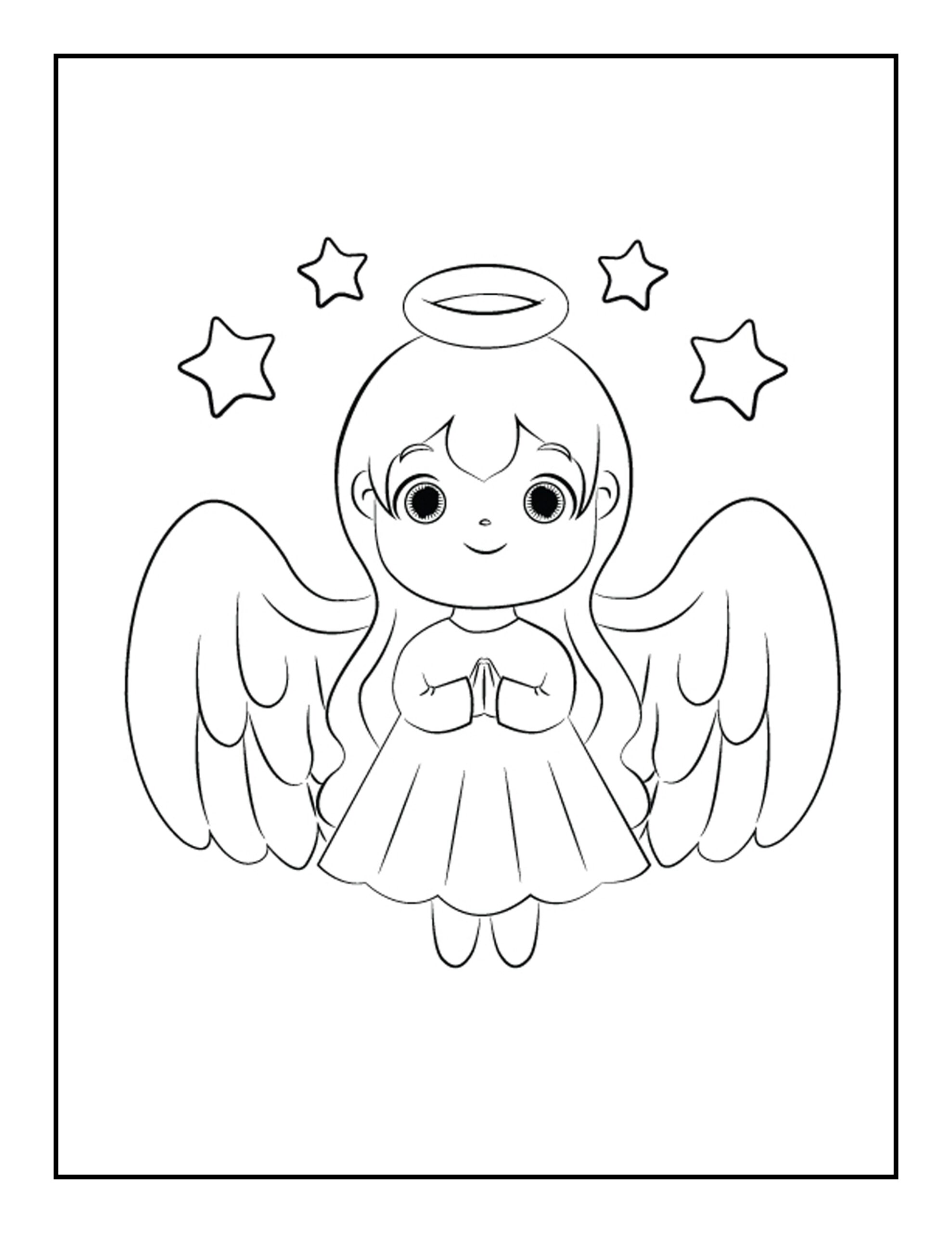18 Adorable Angel Coloring Pages North Pole Christmas