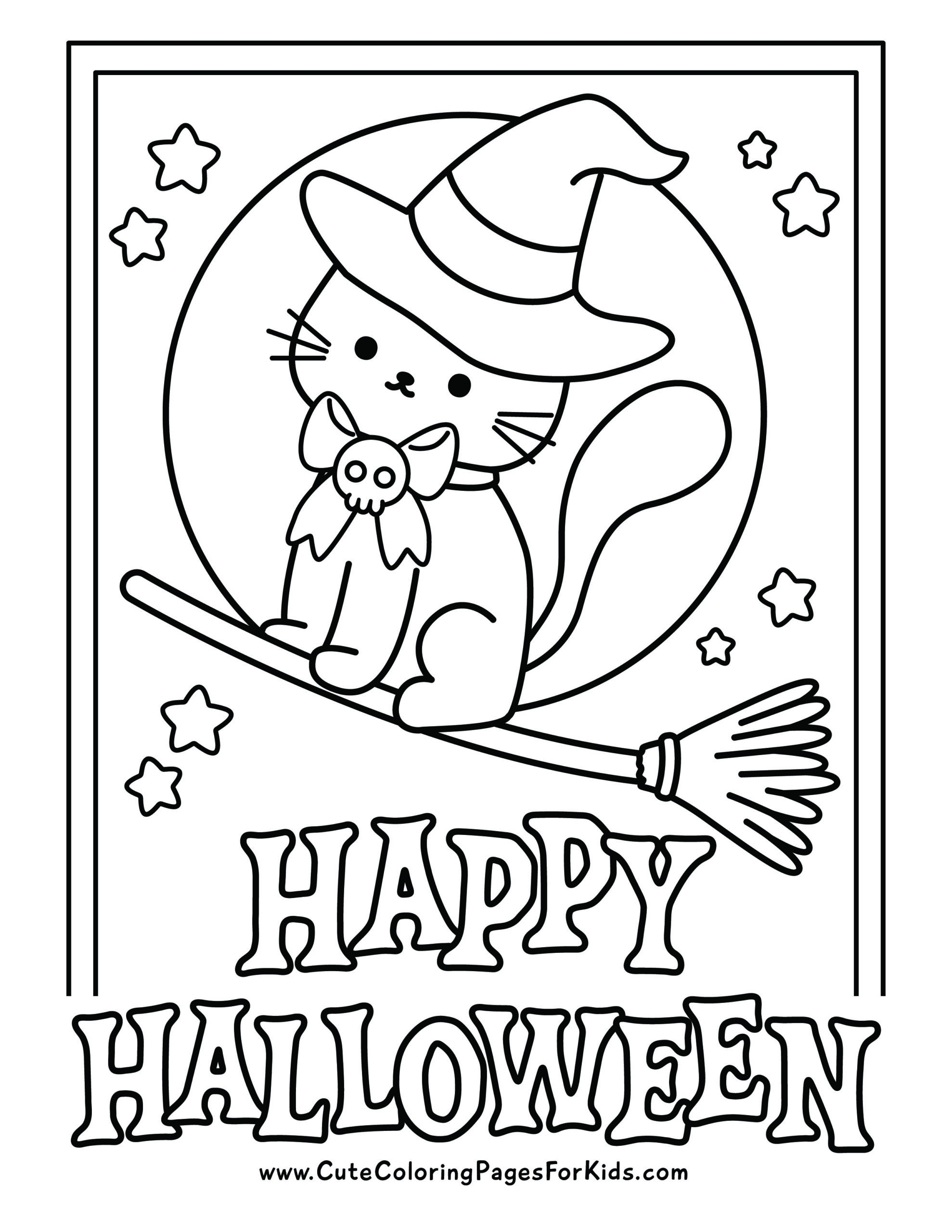 easy halloween coloring pages