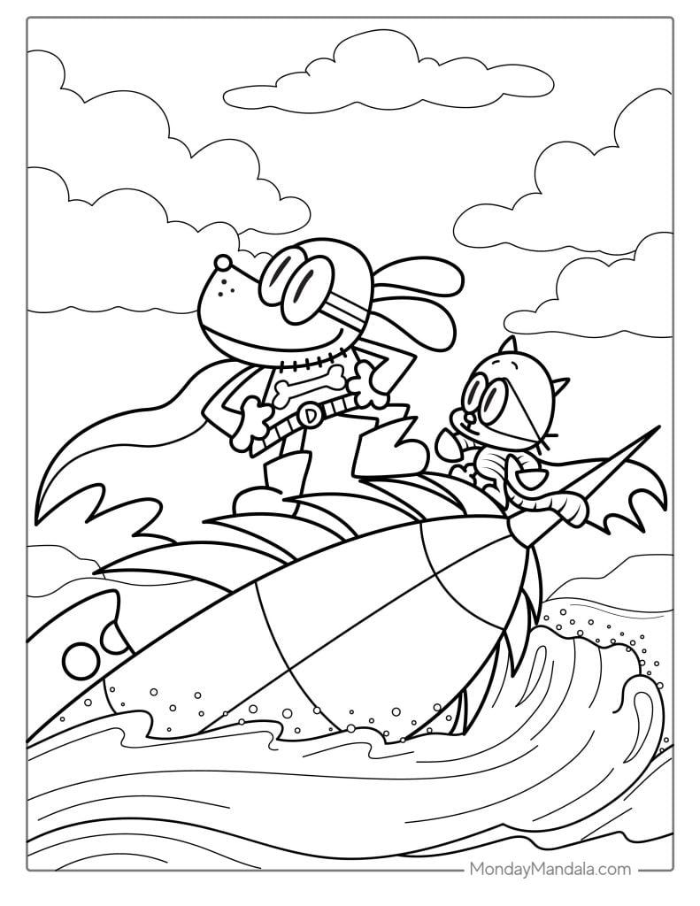 19 Dog Man Coloring Pages Free PDF Printables 