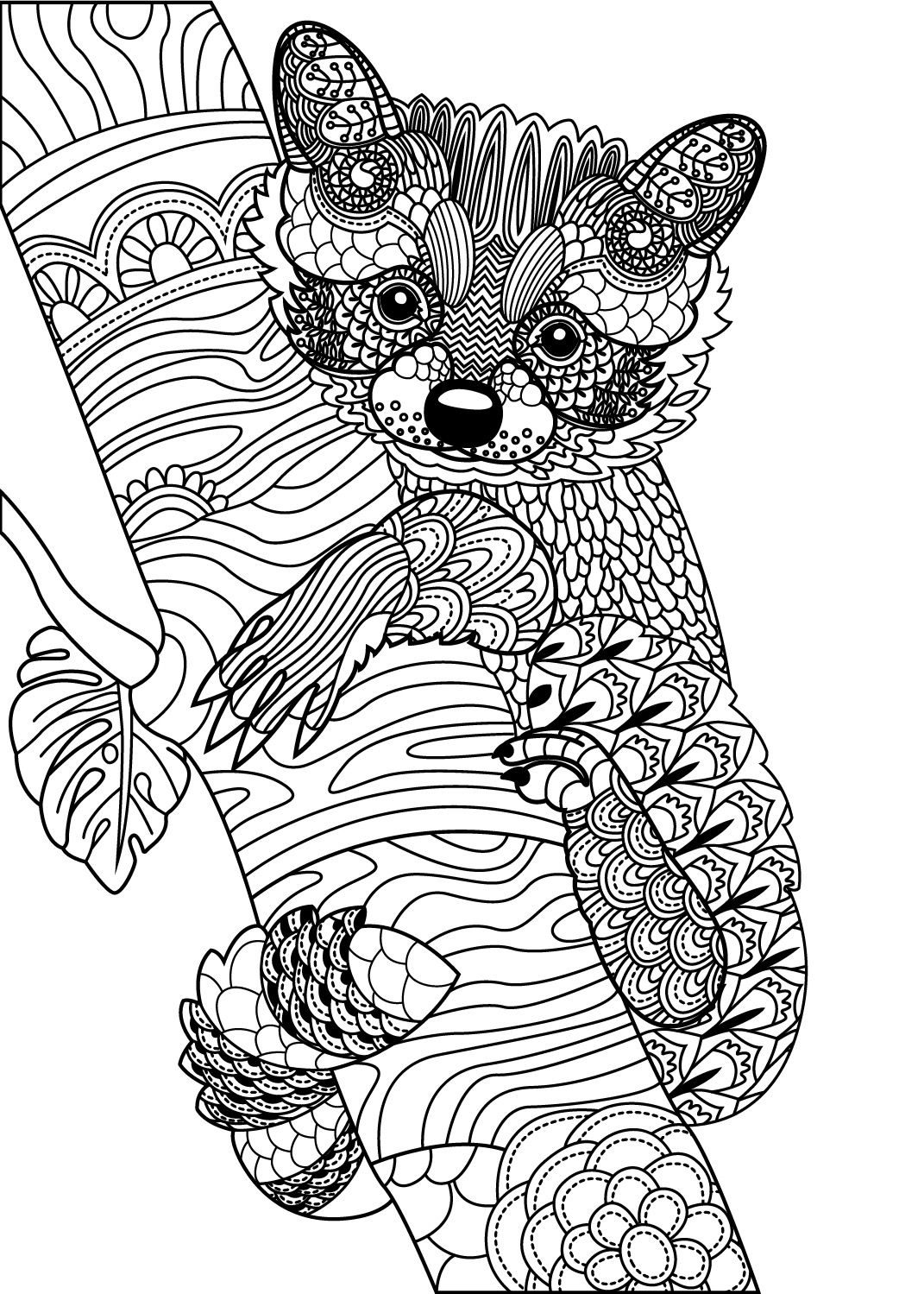 coloring pages of animals for adults