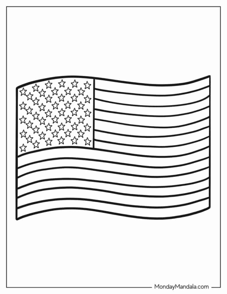 20 American Flag Coloring Pages Free PDF Printables 