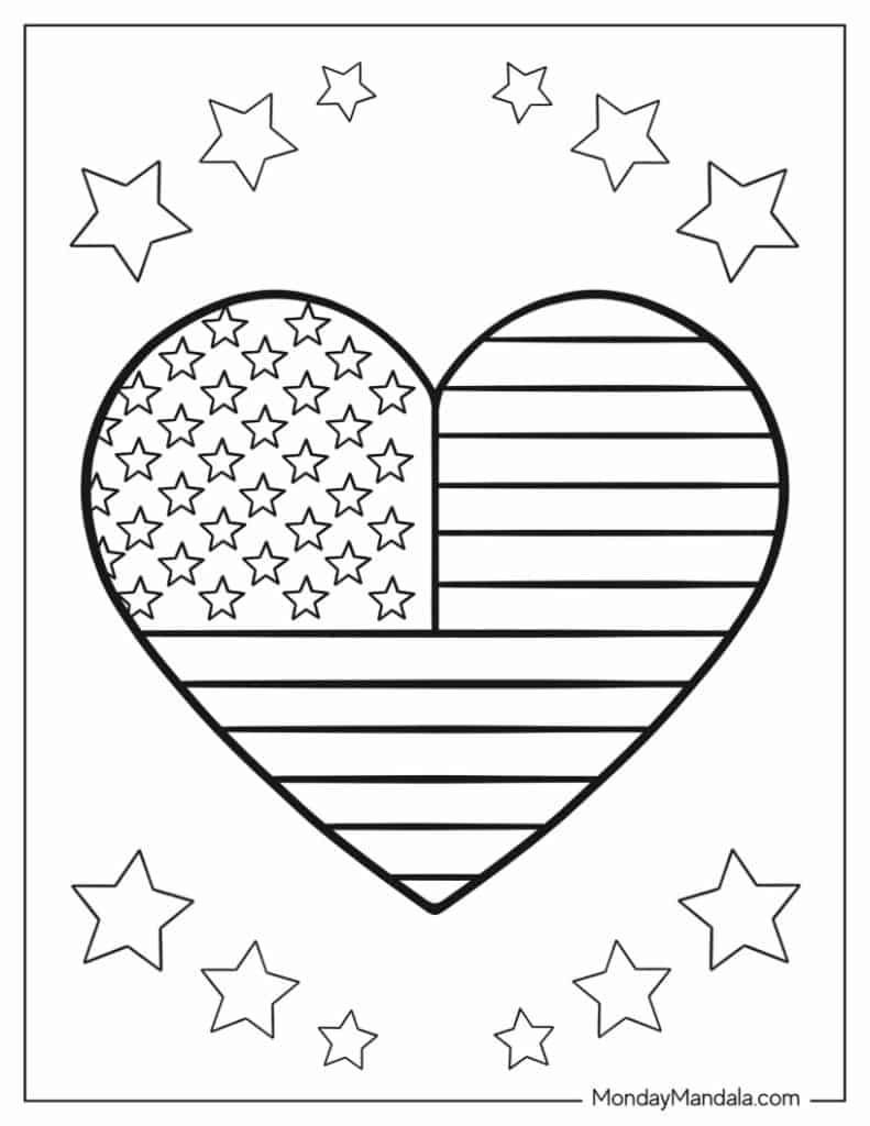 20 American Flag Coloring Pages Free PDF Printables 