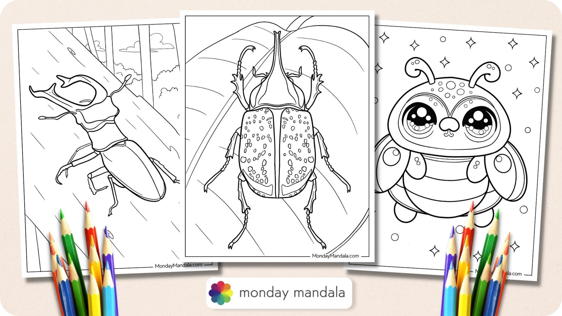 20 Beetle Coloring Pages Free PDF Printables 