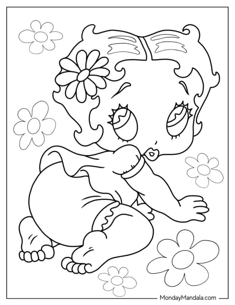 20 Betty Boop Coloring Pages Free PDF Printables 