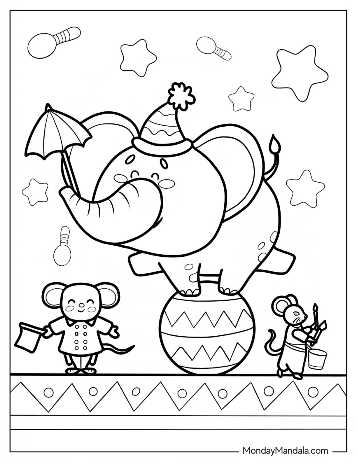 20 Circus Carnival Coloring Pages Free PDF Printables 