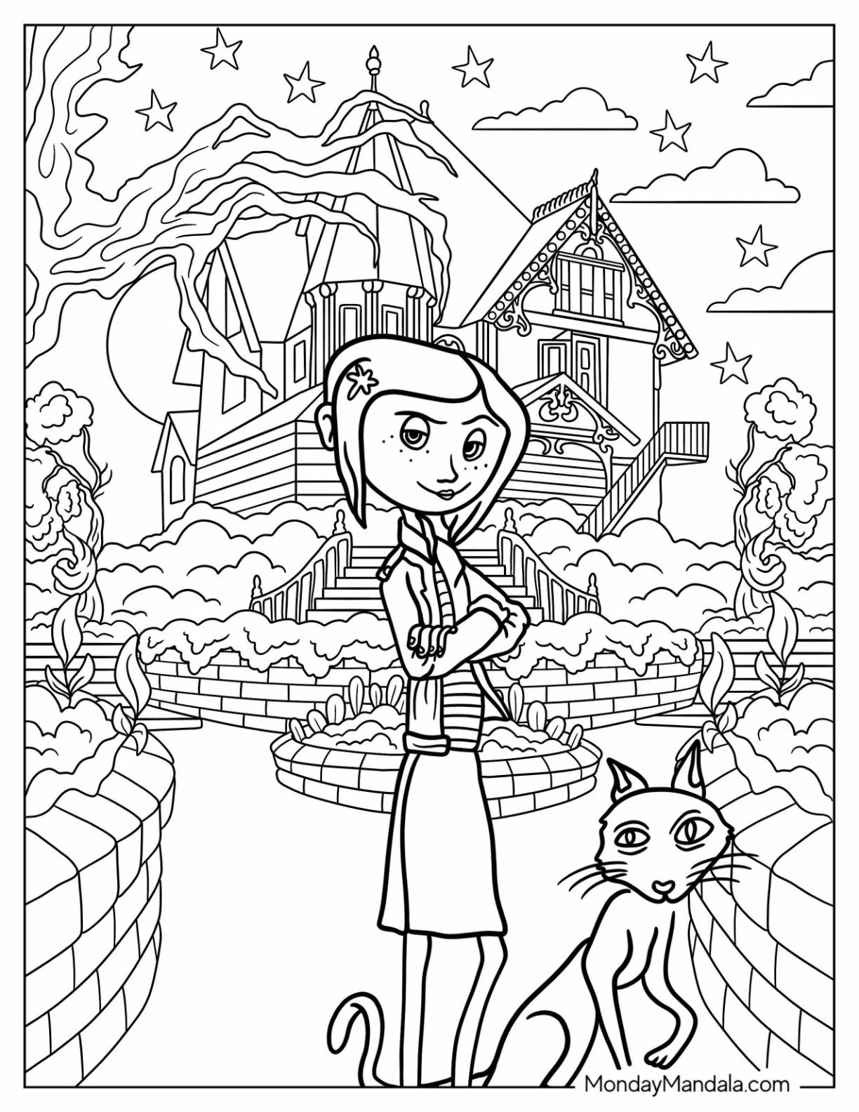20 Coraline Coloring Pages Free PDF Printables 