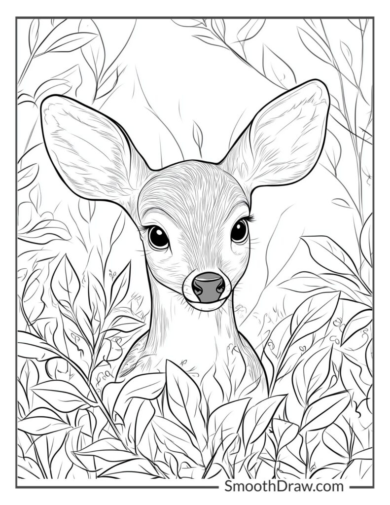 deer coloring page