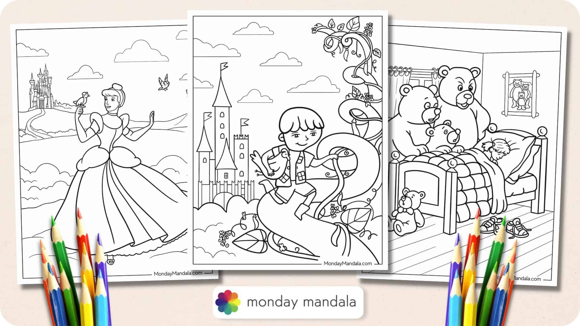 20 Fairy Tale Coloring Pages Free PDF Printables 