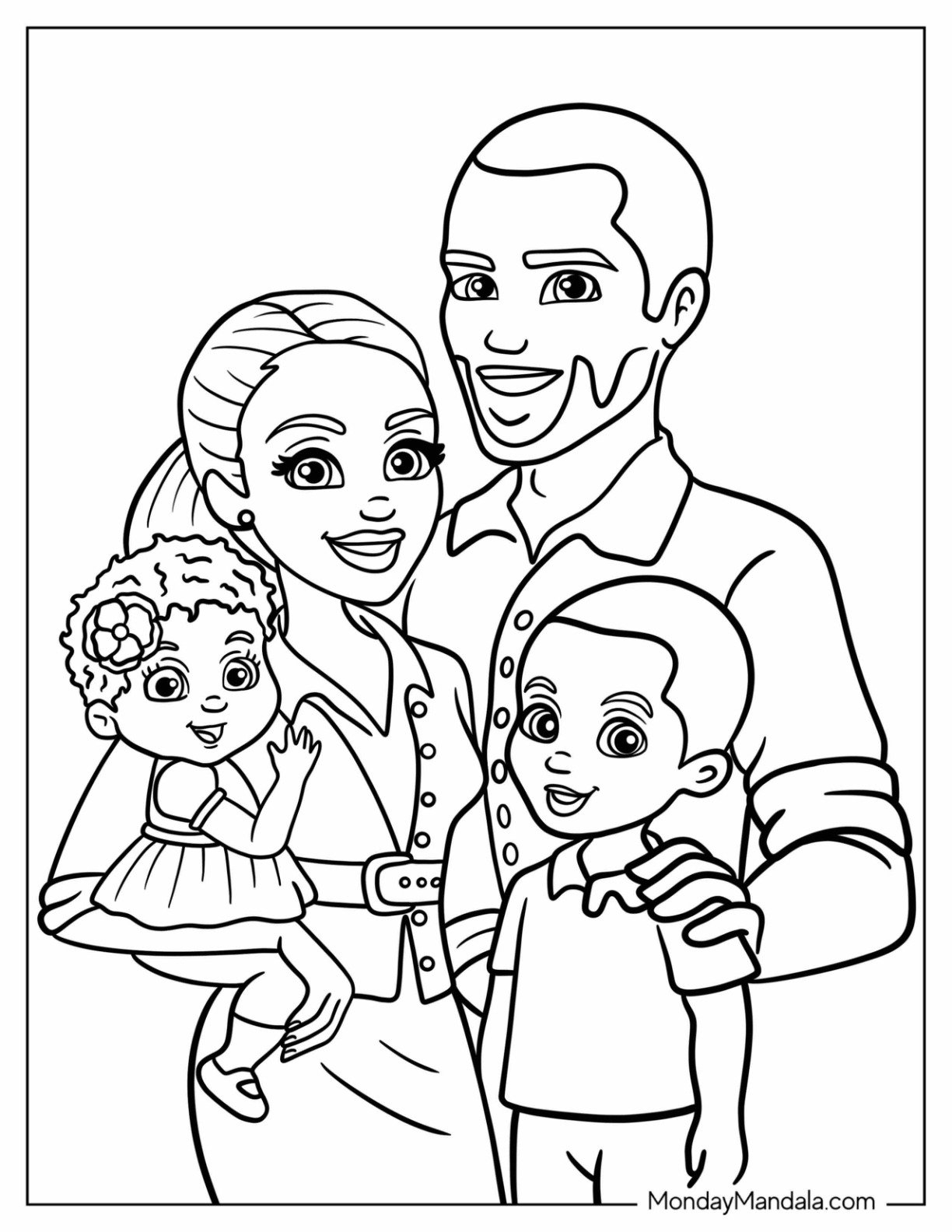 20 Family Coloring Pages Free PDF Printables 