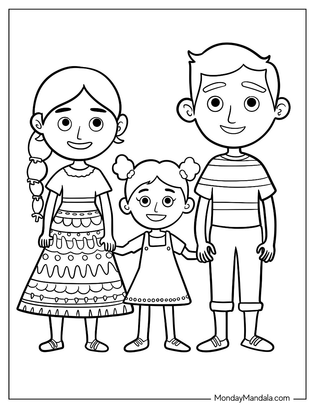 20 Family Coloring Pages Free PDF Printables 