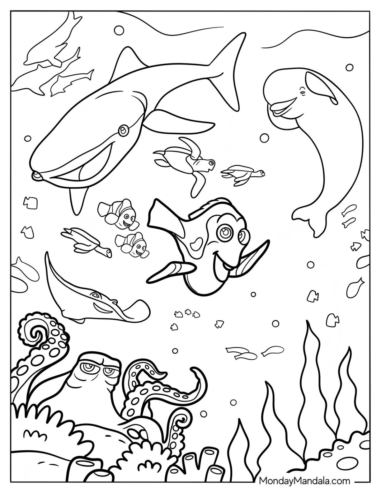 finding nemo coloring pages