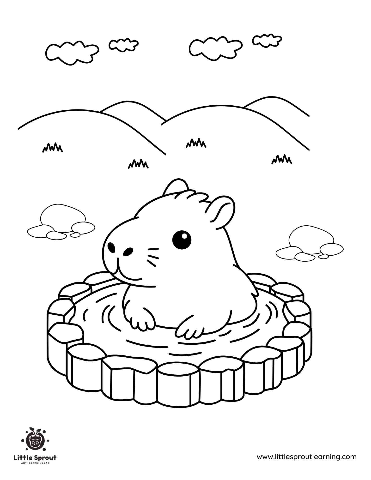 20 Free Capybara Coloring Sheets For Children Little Sprout Art Learning Lab