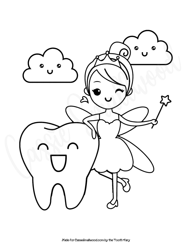20 Fun Tooth Fairy Coloring Pages FREE Printables Cassie Smallwood
