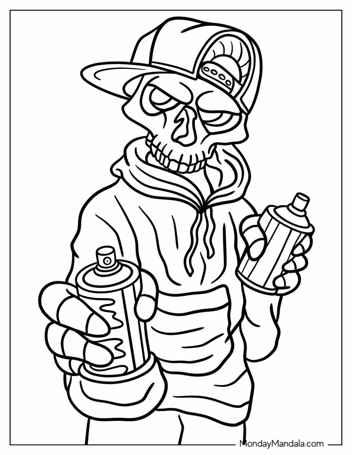 20 Graffiti Coloring Pages Free PDF Printables 