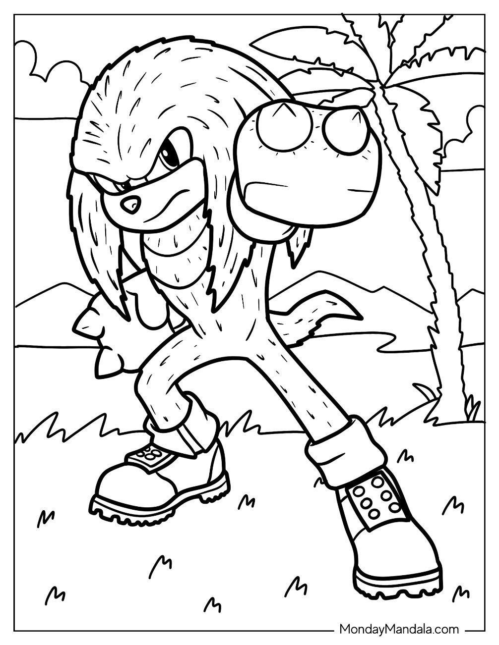 knuckles coloring pages