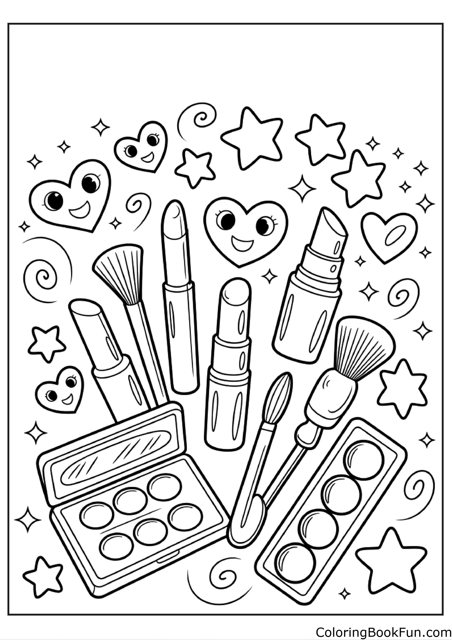 coloring pages for makeup